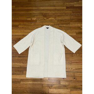 J Crew Cardigan Womens Size XS/S Merino Wool Alpaca Blend Open Front Half Sleeve